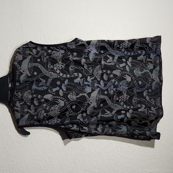 Mushroom Top Mens see measurements  Xs S Retro 70s 80s Vintage Sleeveless - Picture 3 of 7